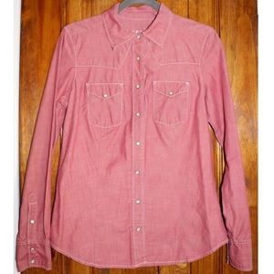 Red Gap Button Down Long Sleeve